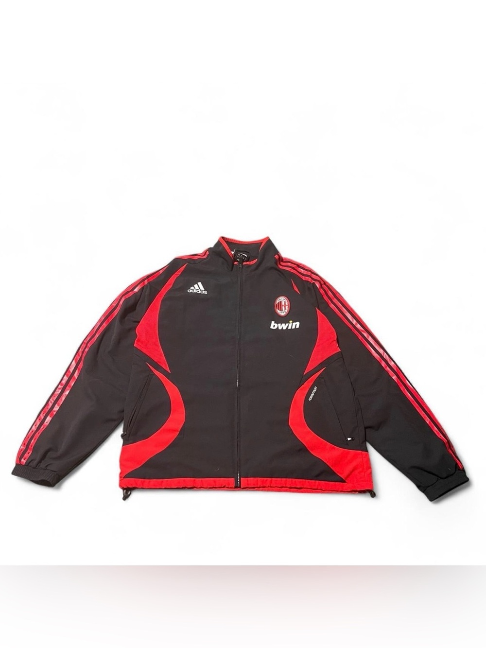 Vintage 2006-2007 Adidas AC Milan track jacket black and red soccer football